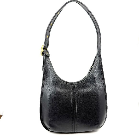 COACH Ergo 33 Leather Shoulder Bag Vintage Style Black - Picture 1 of 7